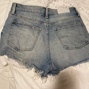 Jean distressed shorts! Frayed and ripped
